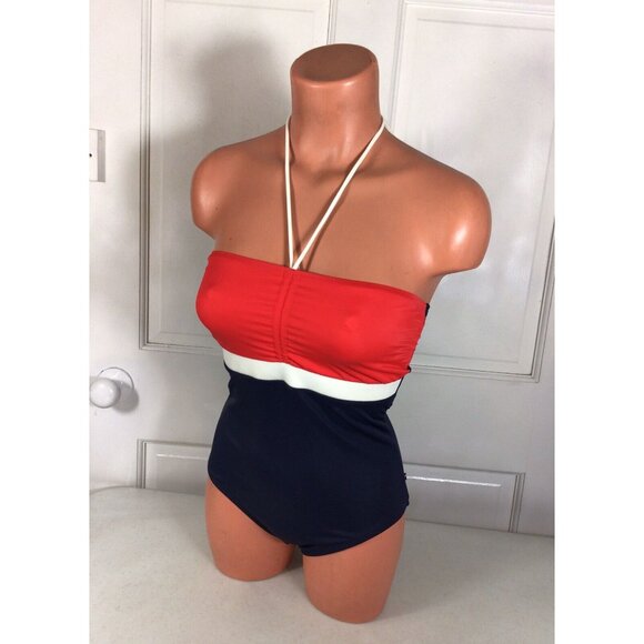 Tommy Hilfiger Colorblock Swimsuit Womens 6 - Picture 1 of 5